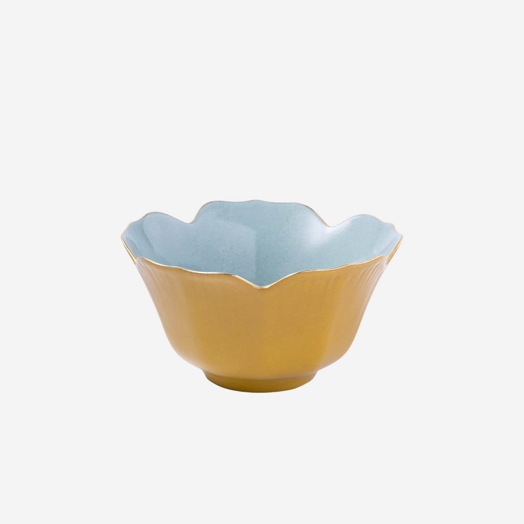 Bol Fleur bord cannelé 11cm
