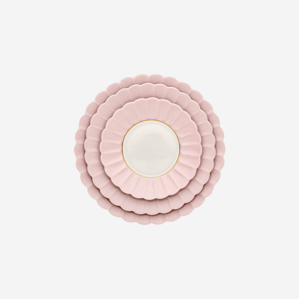 Assiette de présentation festonnée Melon 32cm