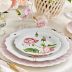 Assiette de présentation festonnée Melon 32cm