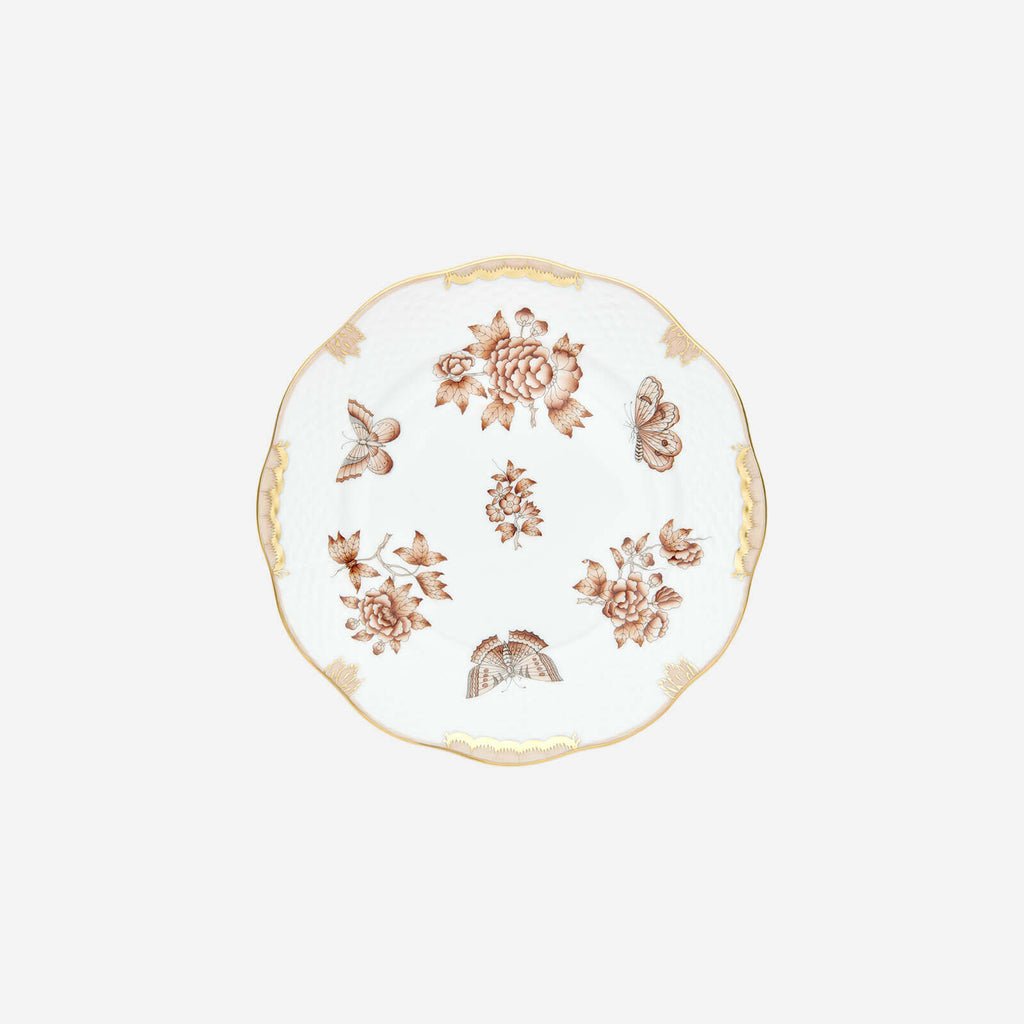 Assiette à dessert marron antique 21cm