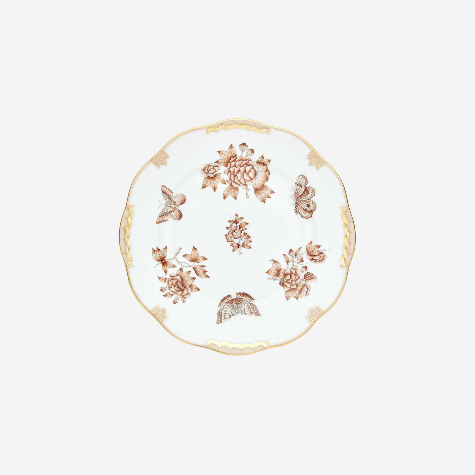 Assiette à dessert marron antique 21cm