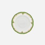 Assiette creuse vert écaille de poisson et or 23cm