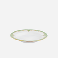 Assiette creuse vert écaille de poisson et or 23cm
