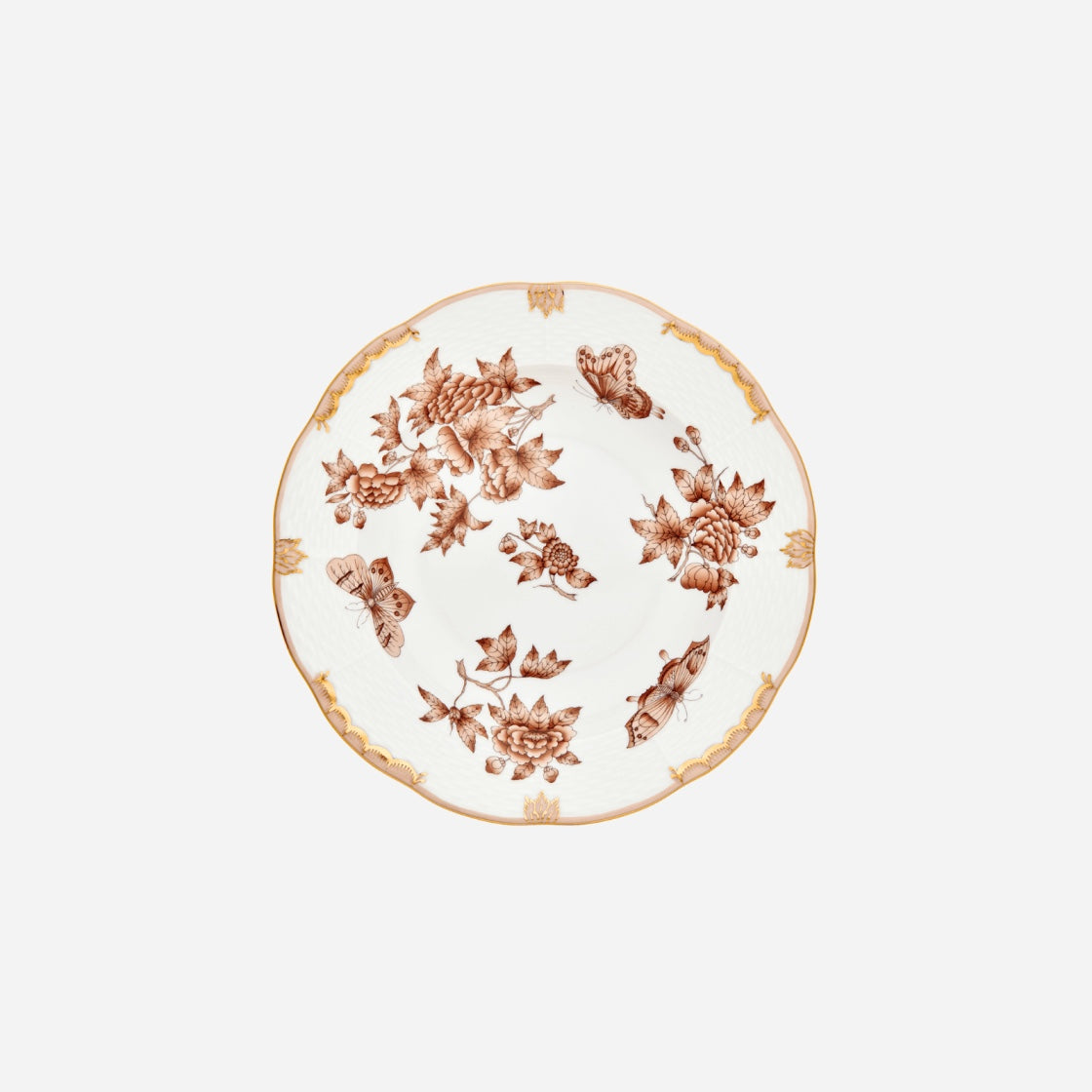 Assiette à soupe marron antique 23cm