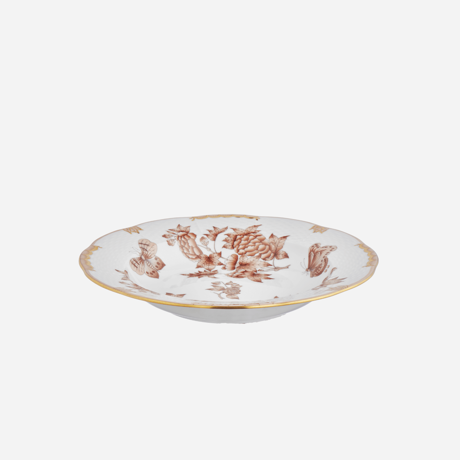 Assiette à soupe marron antique 23cm