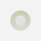 Assiette à dessert festonnée Melon vert jade 20cm
