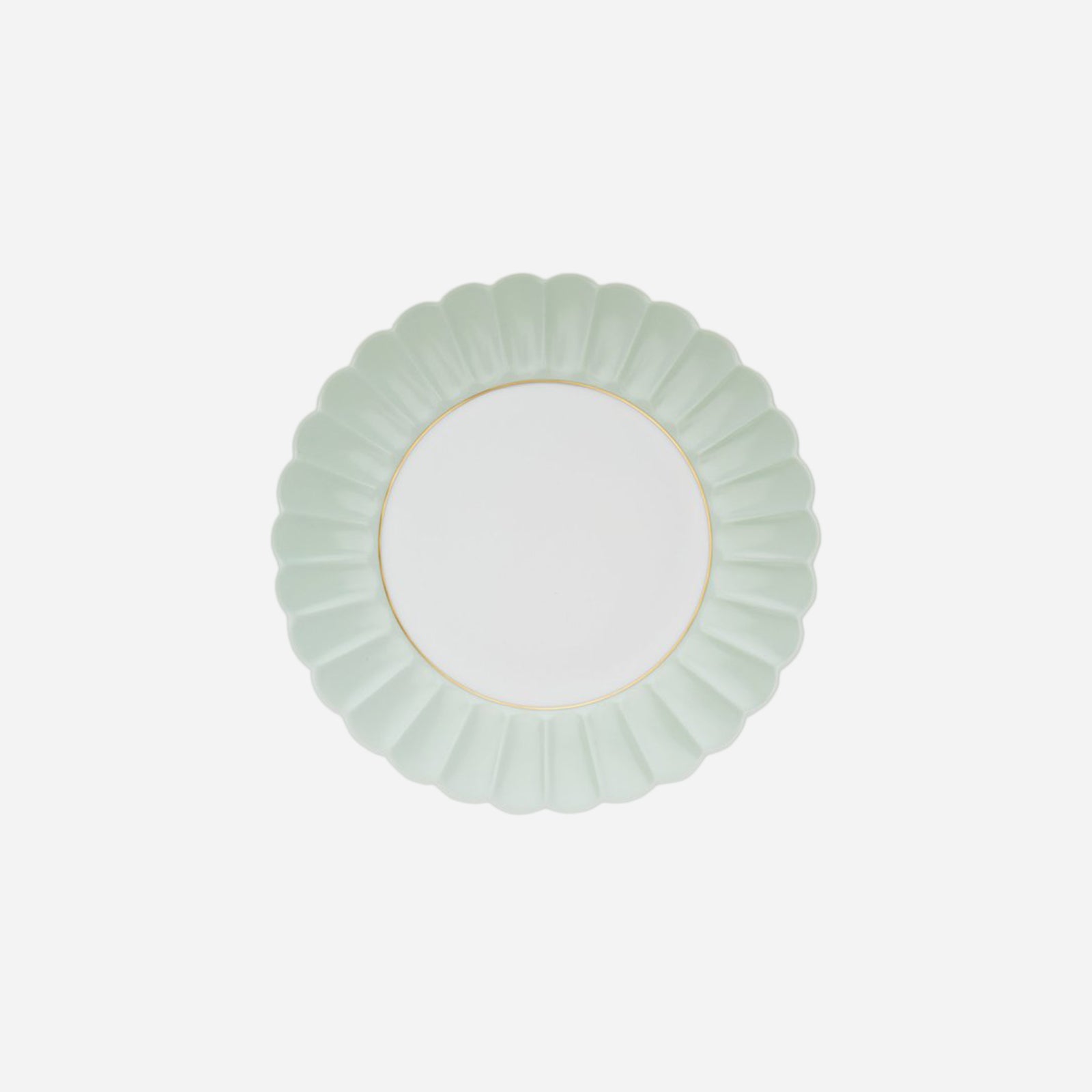 Assiette de présentation festonnée melon verte 32 cm