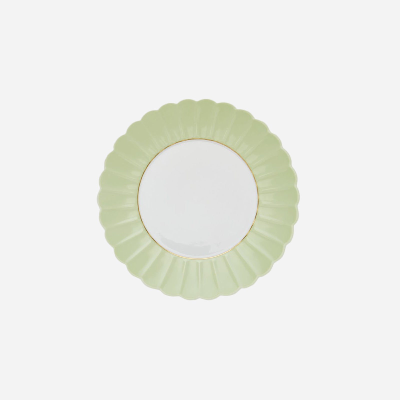 Assiette d'entrée festonnée Melon Vert Holi 25cm