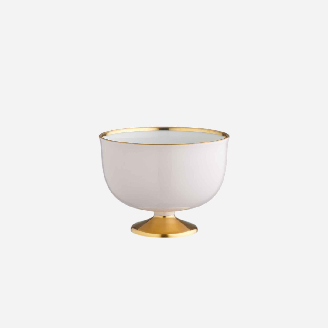 Coupe à dessert sur pied rose pâle H9.5cm