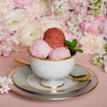 Coupe à dessert sur pied rose pâle H9.5cm