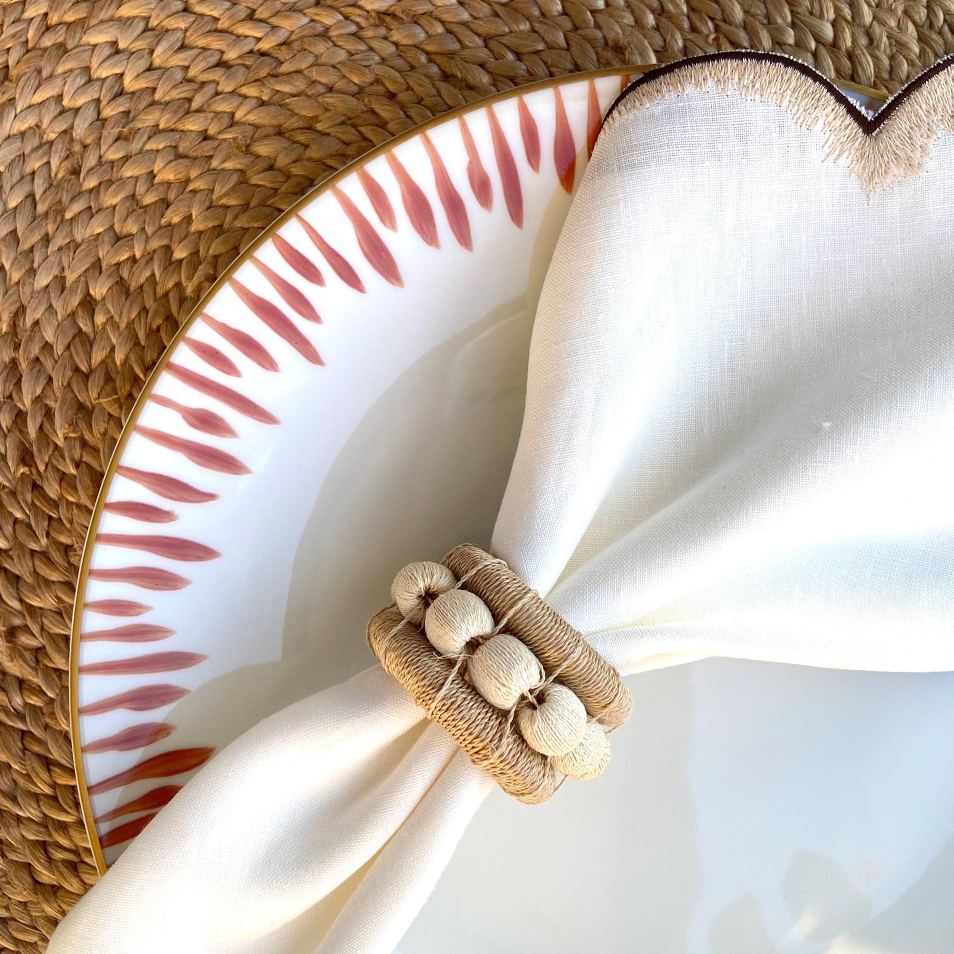 Assiette plate fleurie 26,5 cm