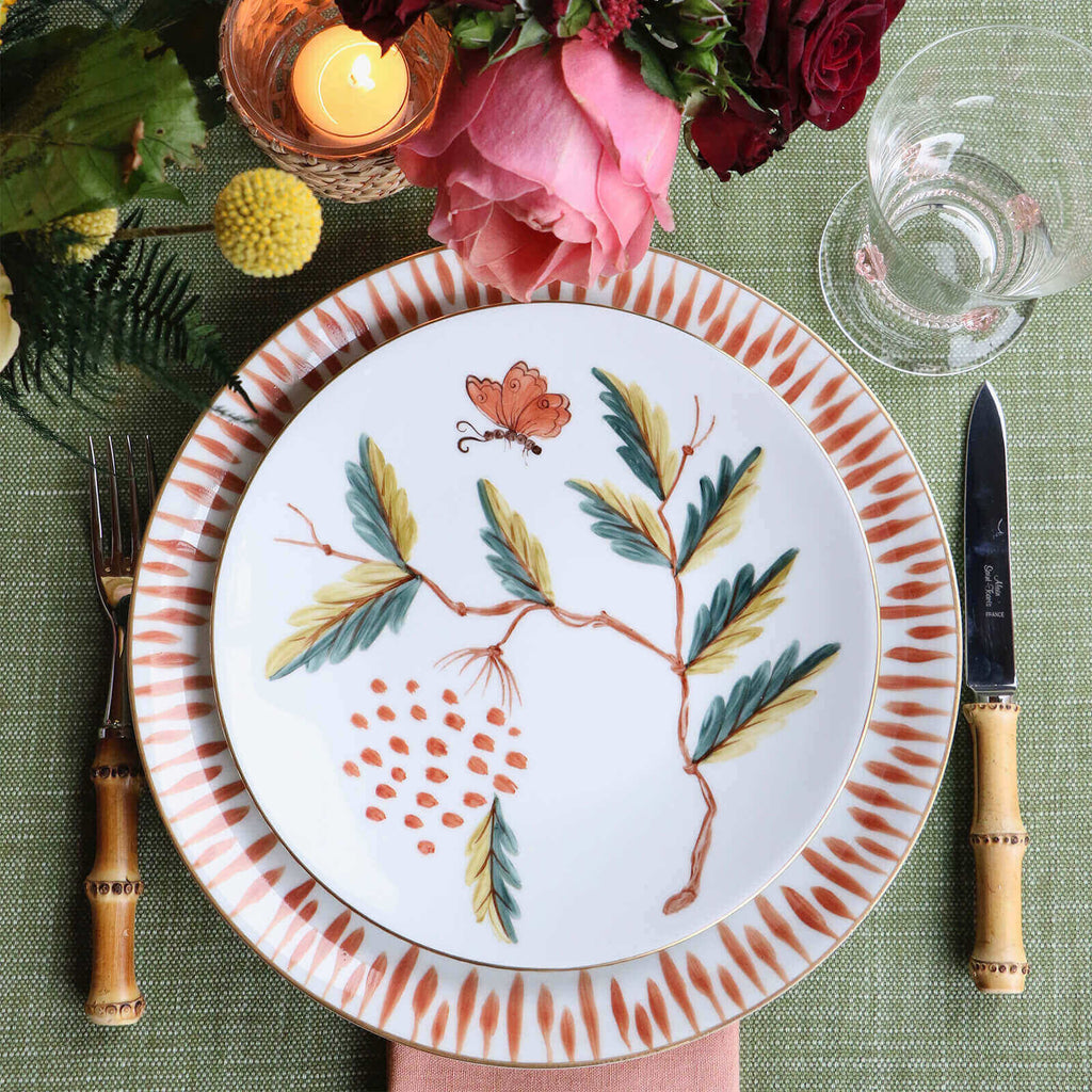 Assiette plate fleurie 26,5 cm