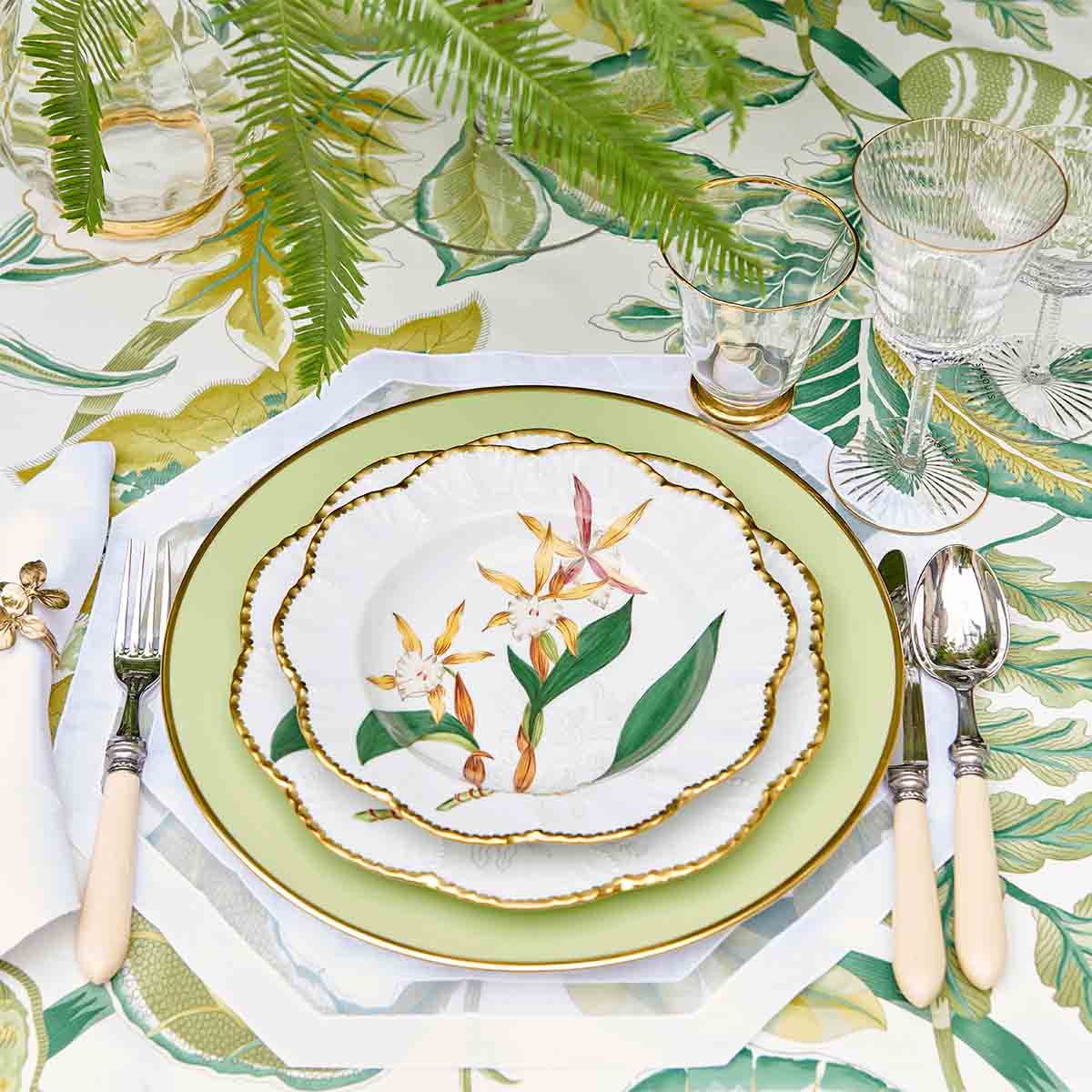 Sous-assiette décorative lime 32 cm